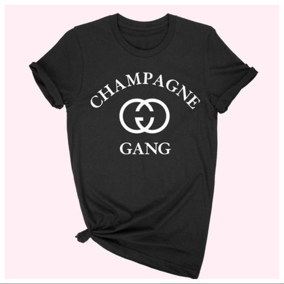 ✨LAST ONE✨CHAMPAGNE GANG GRAPHIC T SHIRT - Picture 2 of 9